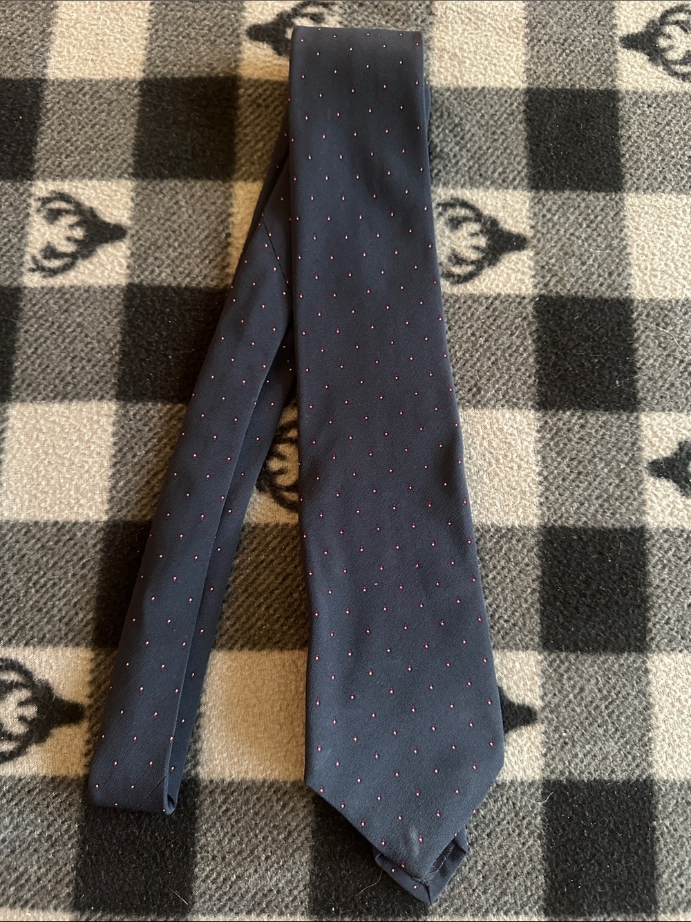 Stefano Ricci Navy Tie with Pink Microdot Pattern